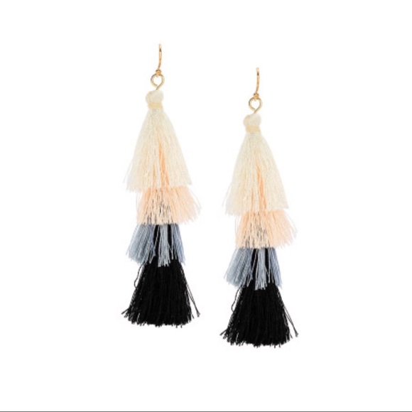 3 for $25 ✜ Color Block Tassel Earrings ✜ - Picture 2 of 2